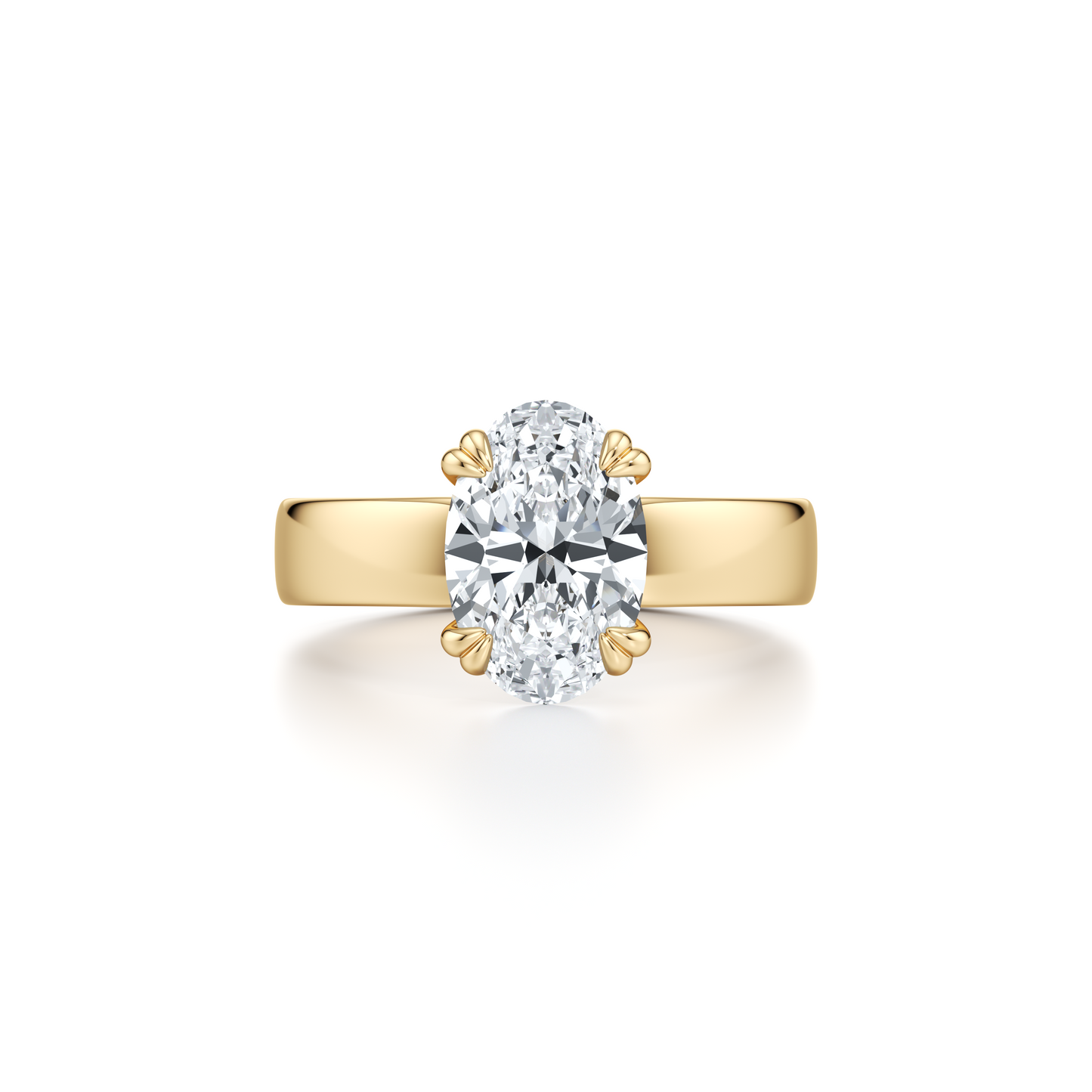 Hayden Oval Cut Solitaire Lab Diamond Engagement Ring - view 4