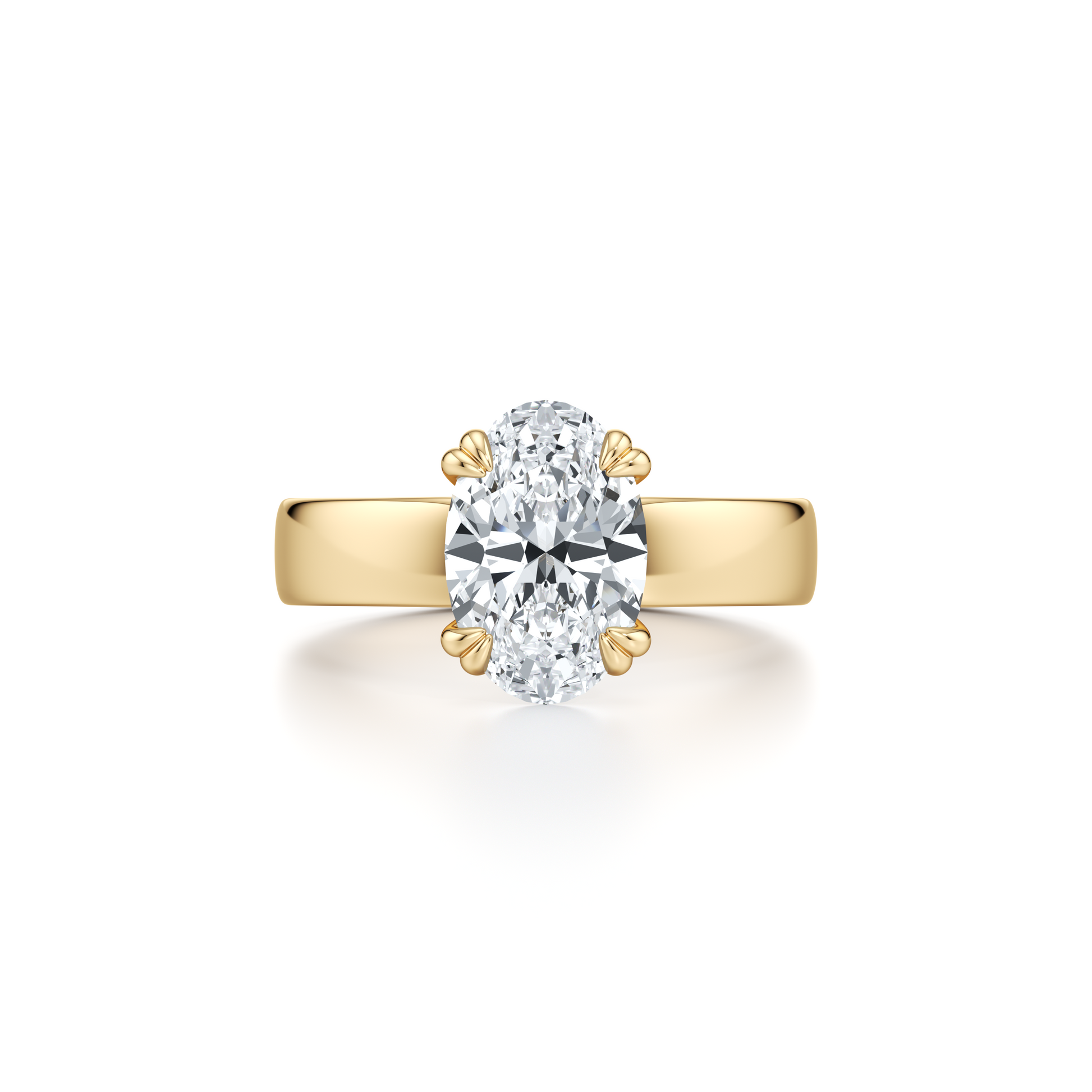 Hayden Oval Cut Solitaire Lab Diamond Engagement Ring - view 4