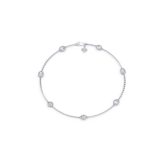 Doree By The Yard Mixed Shape Lab Diamond Bracelet | Saviera Jewels