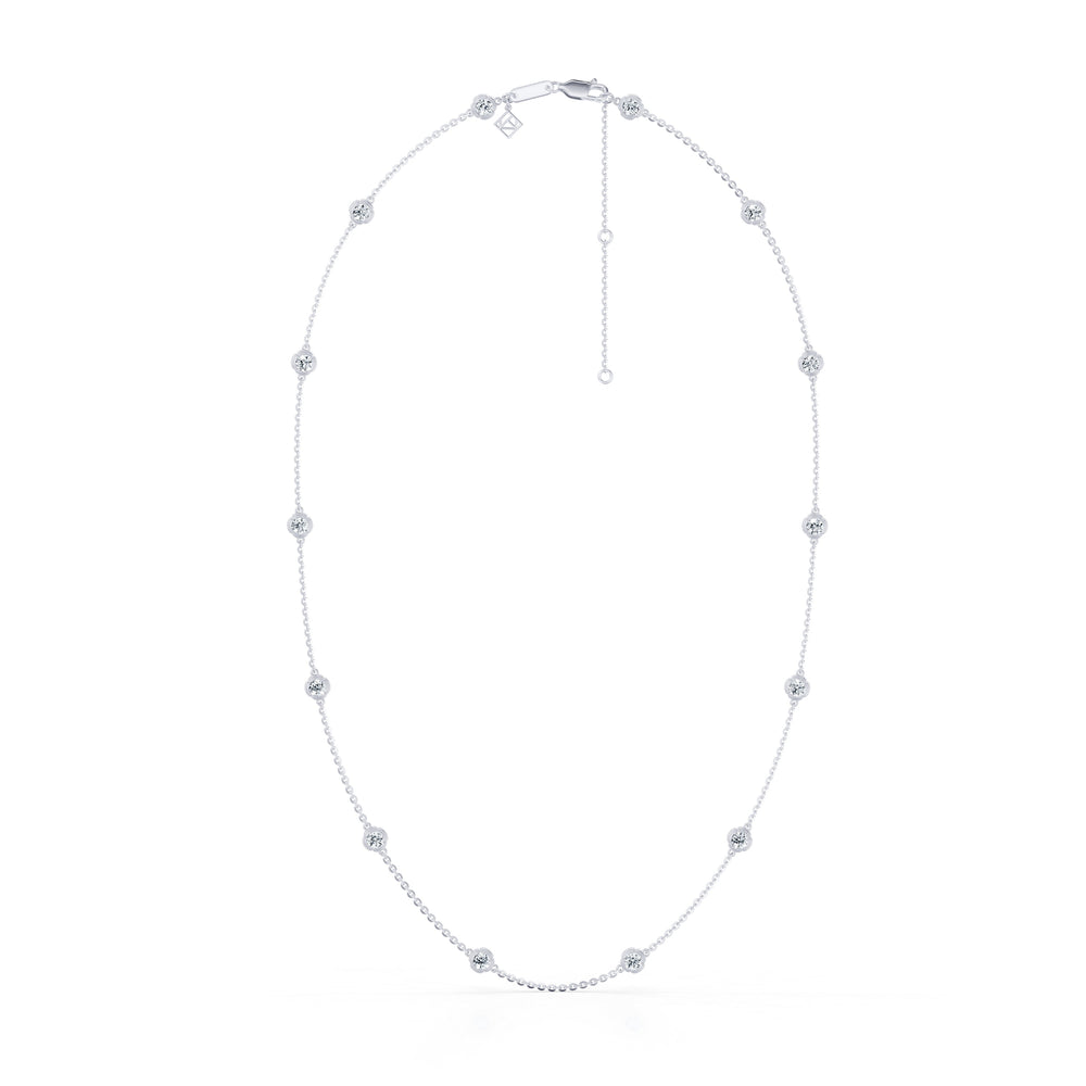 Doree By The Yard Round Brilliant Lab Diamond Necklace | Saviera Jewels