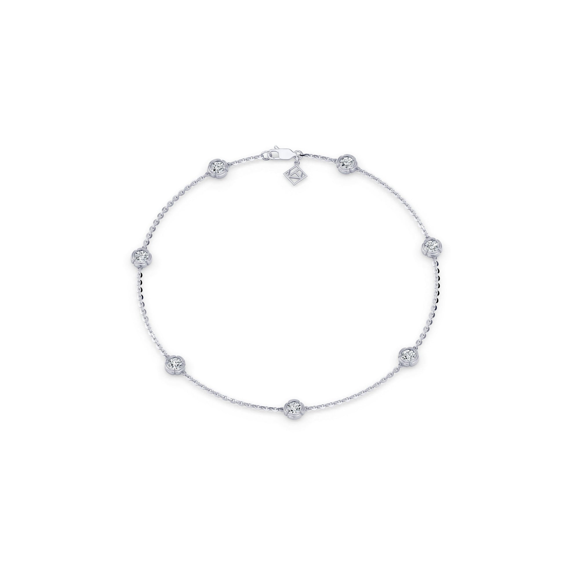 Doree By The Yard  Round Brilliant Lab Diamond Bracelet | Saviera Jewels