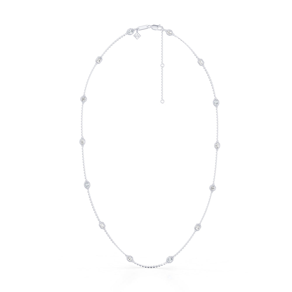 Doree By The Yard Mixed Shape Lab Diamond Necklace | Saviera Jewels