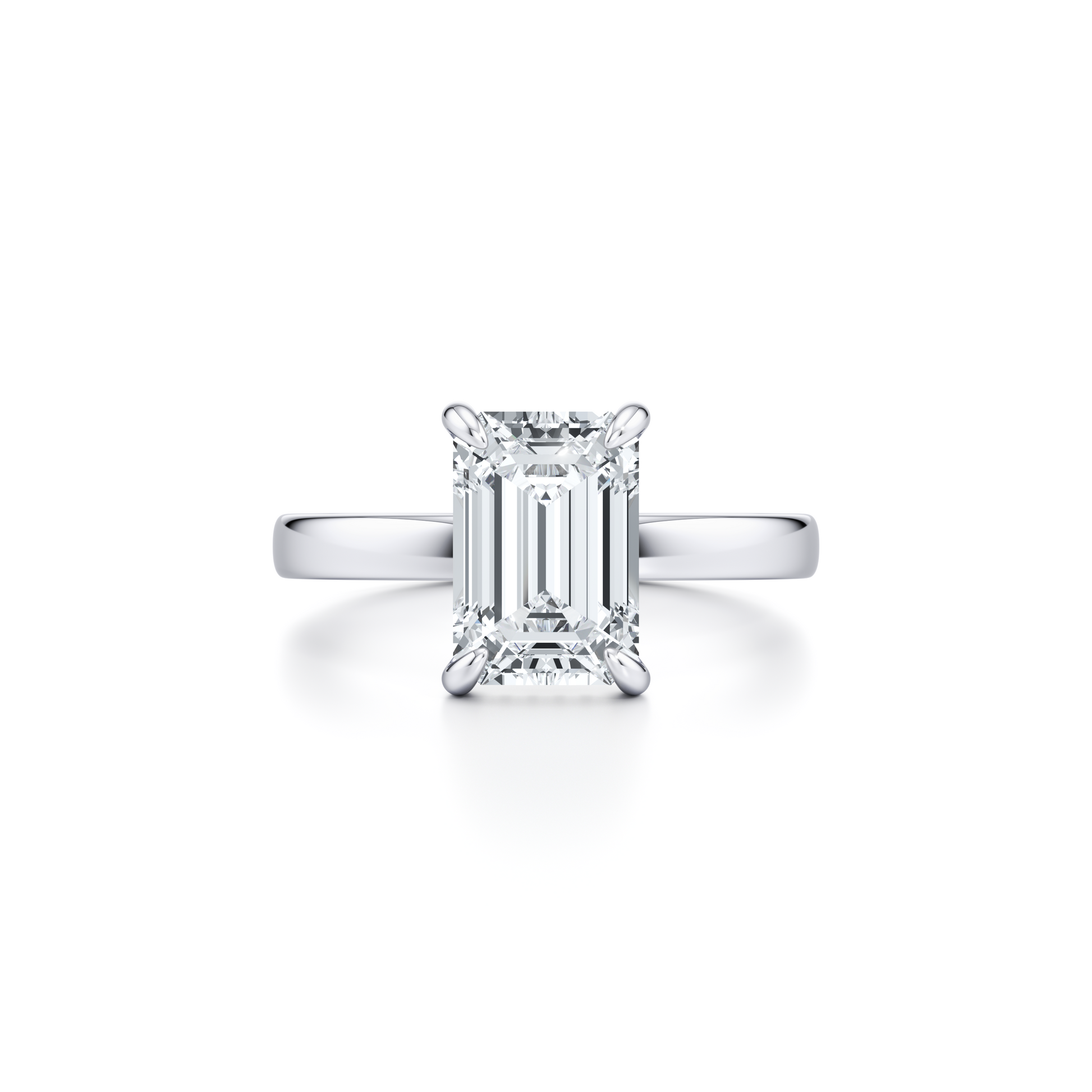 Hayden Heritage Emerald Solitaire Lab Diamond Engagement Ring - view 4