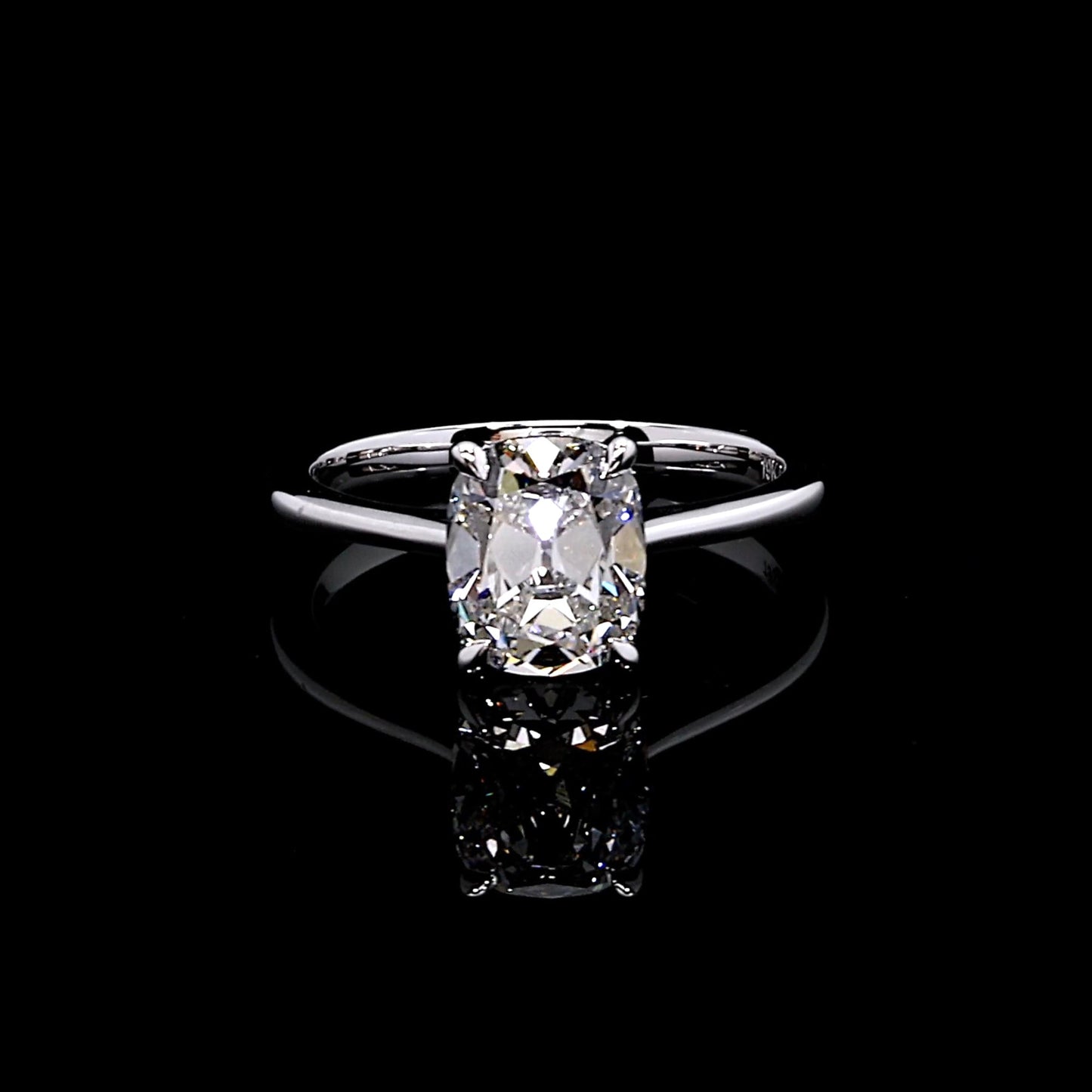 Chelsea Elongated Cushion Solitaire Lab Diamond Engagement Ring - view 3