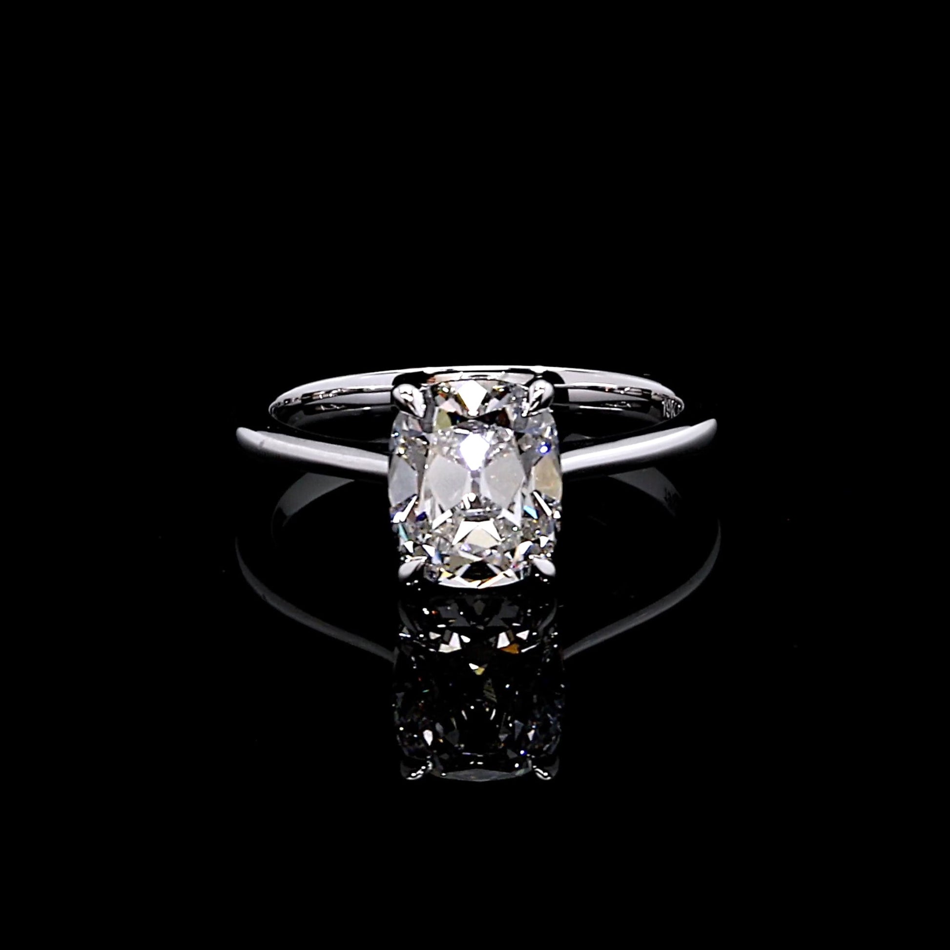 Chelsea Elongated Cushion Solitaire Lab Diamond Engagement Ring - view 3