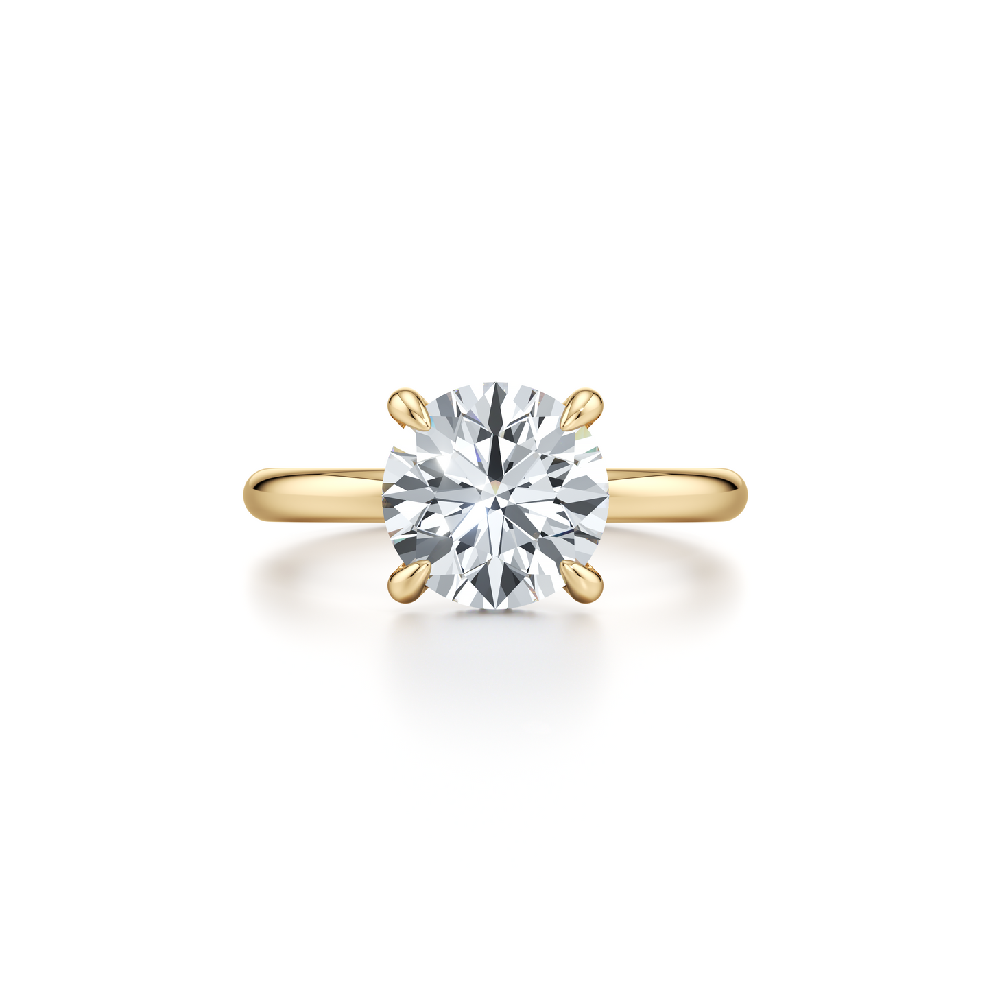 Audrey Round Brilliant Solitaire Lab Diamond Engagement Ring - view 5