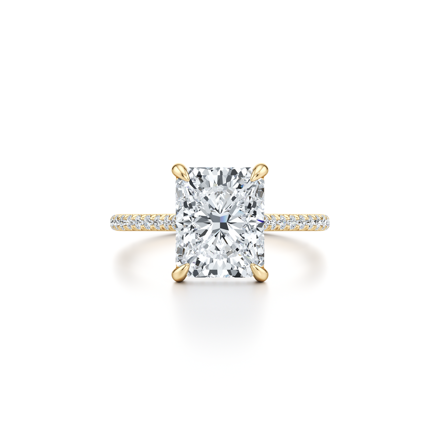 Chelsea Radiant Solitaire Lab Diamond Engagement Ring - view 7