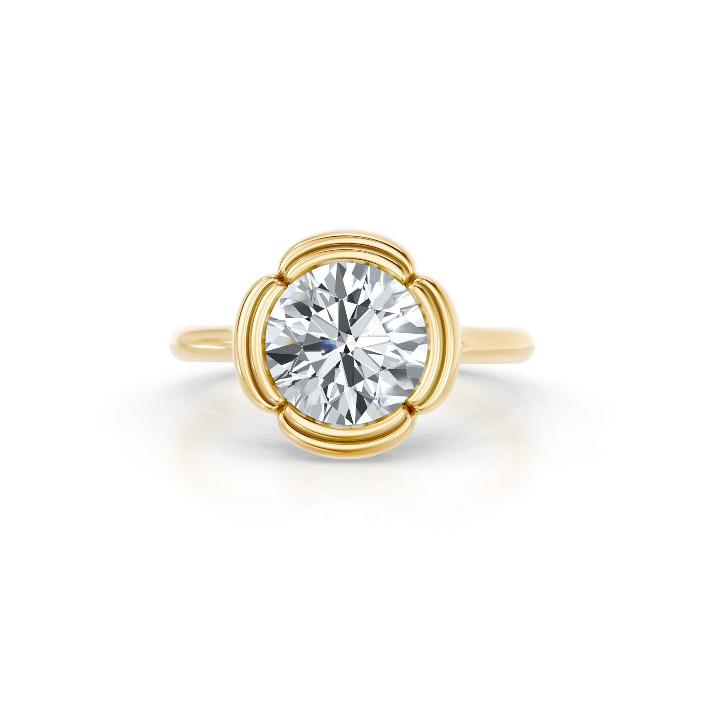 Doree Round Solitaire Lab Diamond Engagement Ring | Saviera Jewels