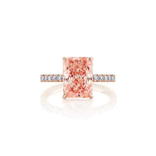 Audrey Radiant Cut Solitaire Lab Diamond Engagement Ring | Saviera Jewels
