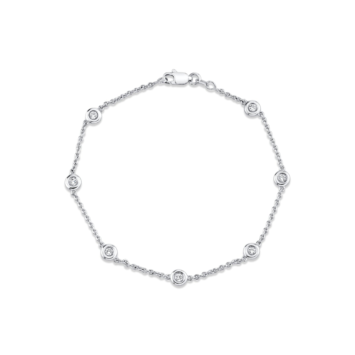 Bezel By The Yard Lab Diamond Bracelet | Saviera Jewels