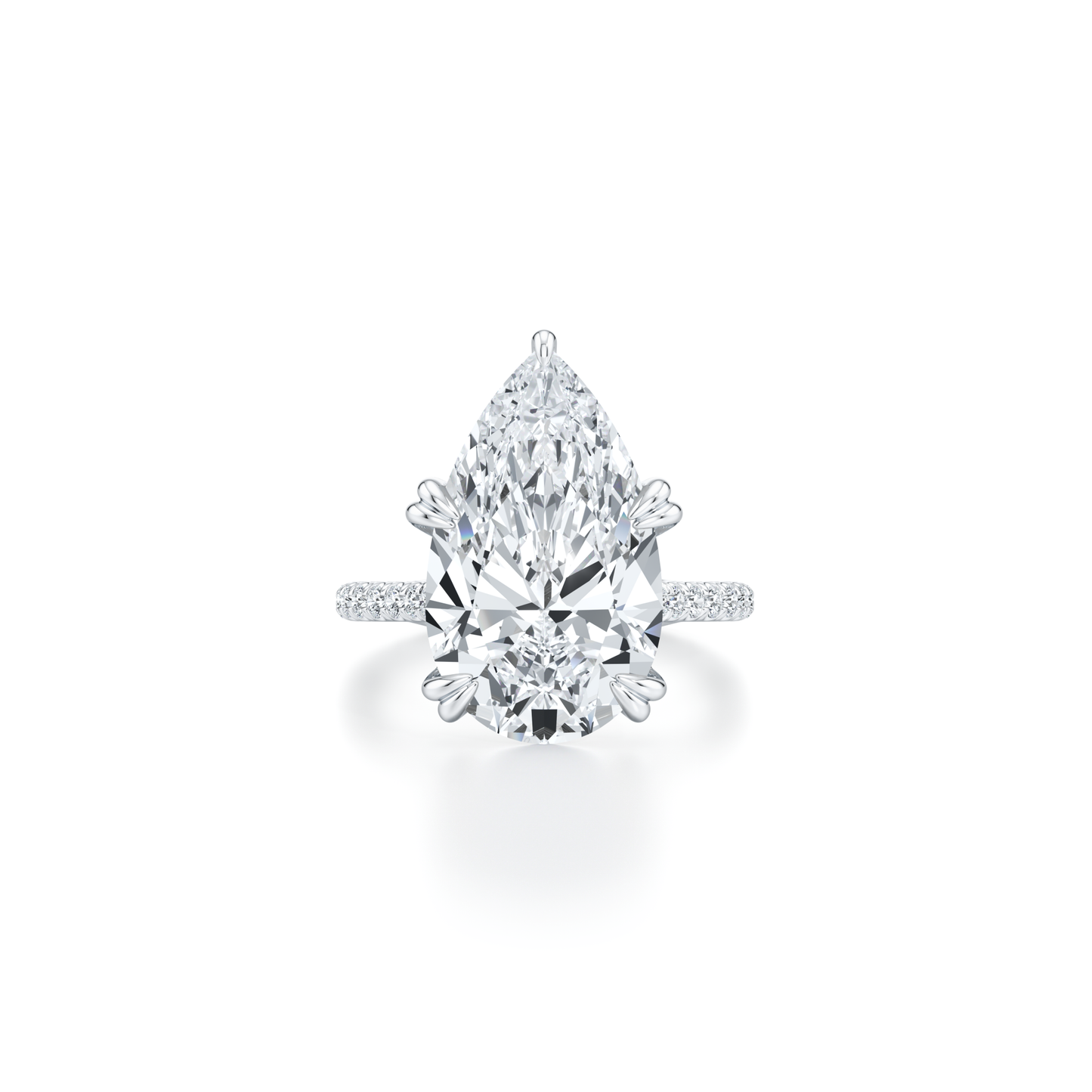 High Jewelry | Elle Pear Solitaire Lab Diamond Engagement Ring | Saviera Jewels