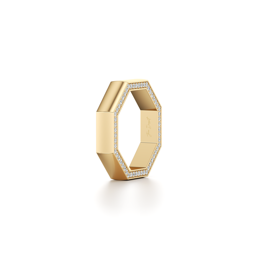 Hayden Quarter Round Octagon Band | Saviera Jewels