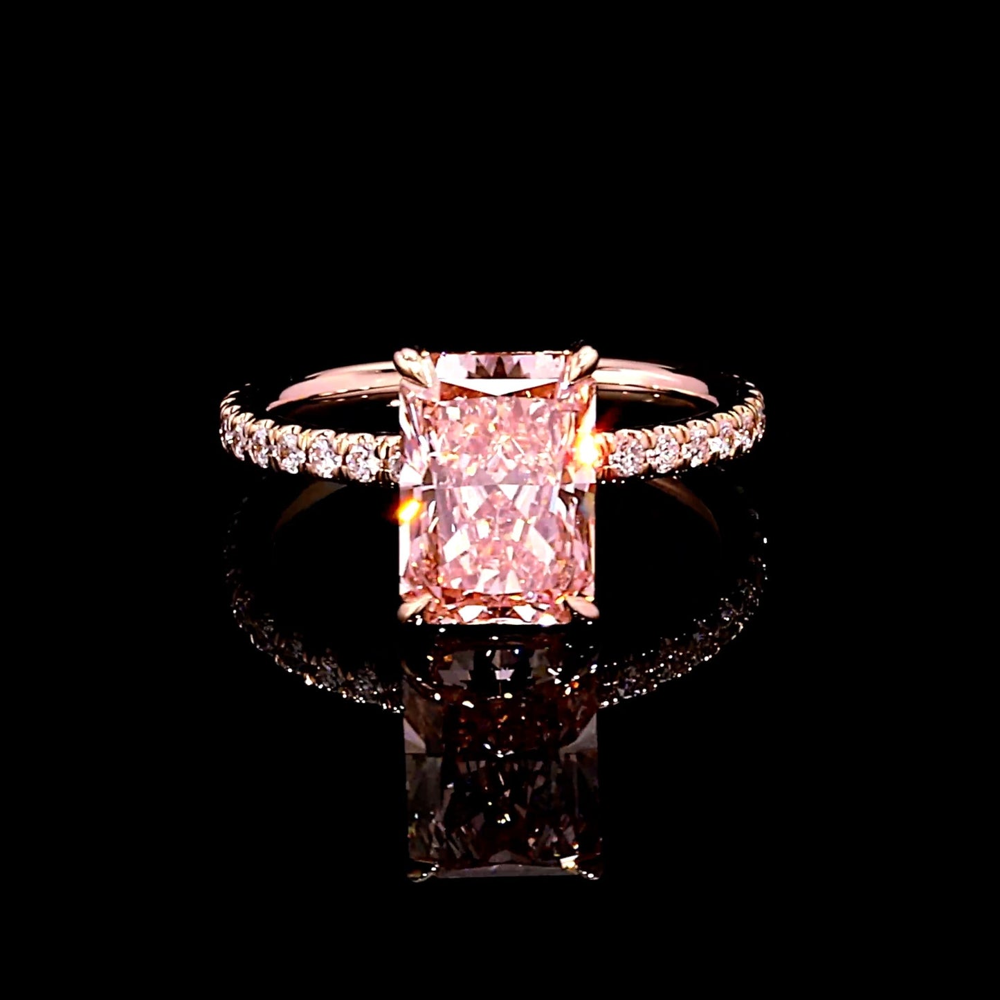 Audrey Radiant Solitaire Lab Diamond Engagement Ring - view 5