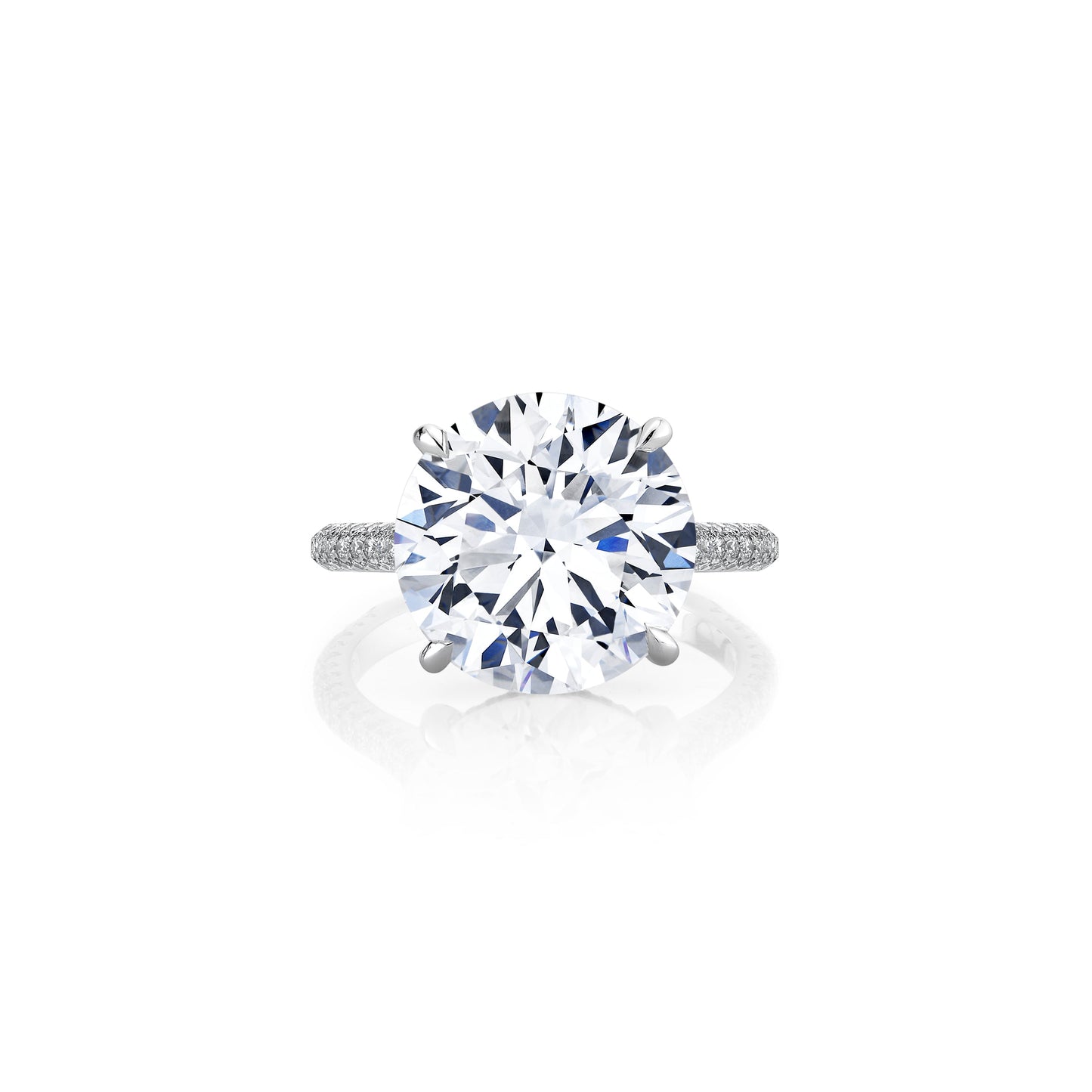 Chelsea Round Cut Solitaire Lab Diamond Engagement Ring - view 8