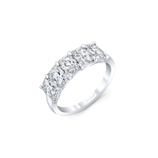 Olivia 5-Stone Radiant Lab Diamond Band | Saviera Jewels