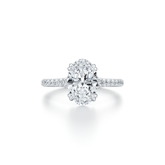 Elle Oval Solitaire Lab Pink Diamond Engagement Ring | Saviera Jewels