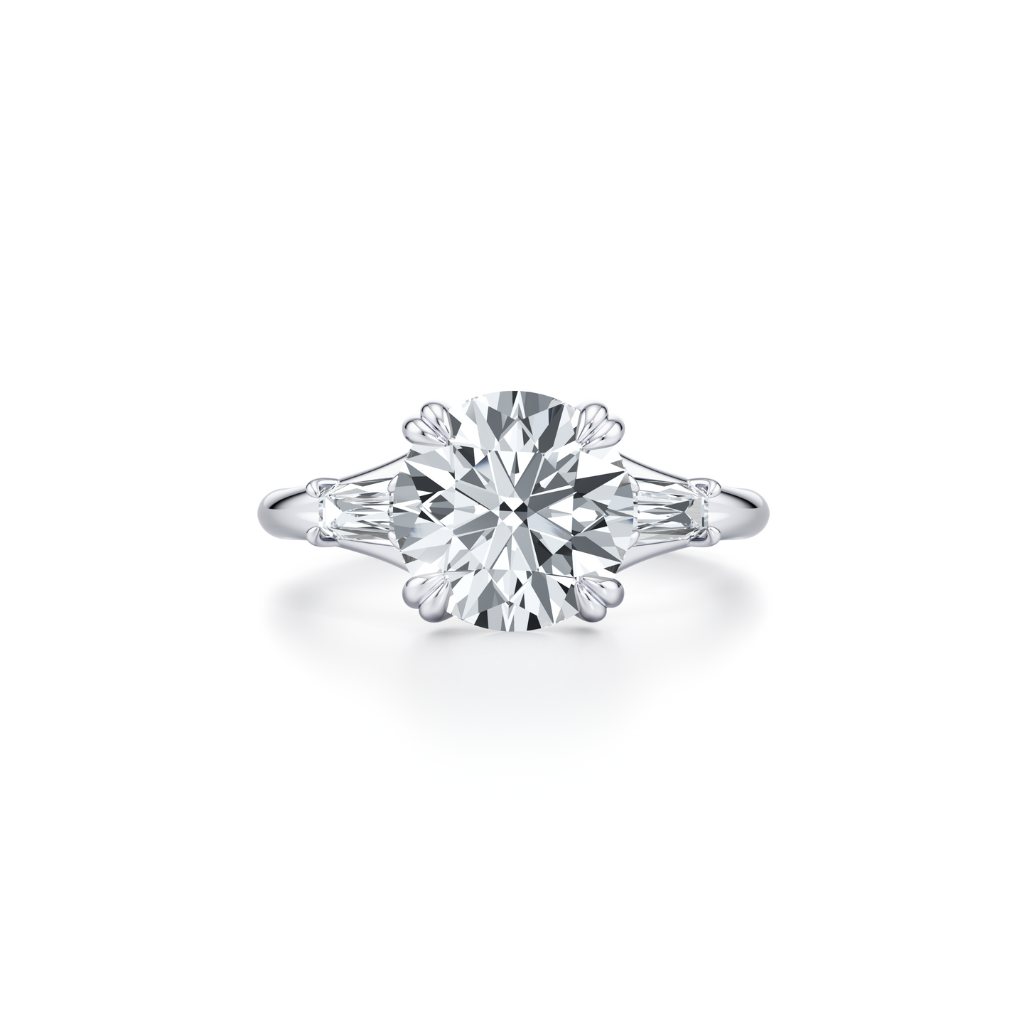 Jane Tapered Baguette Pear Three Stone Lab Diamond Engagement Ring | Saviera Jewels