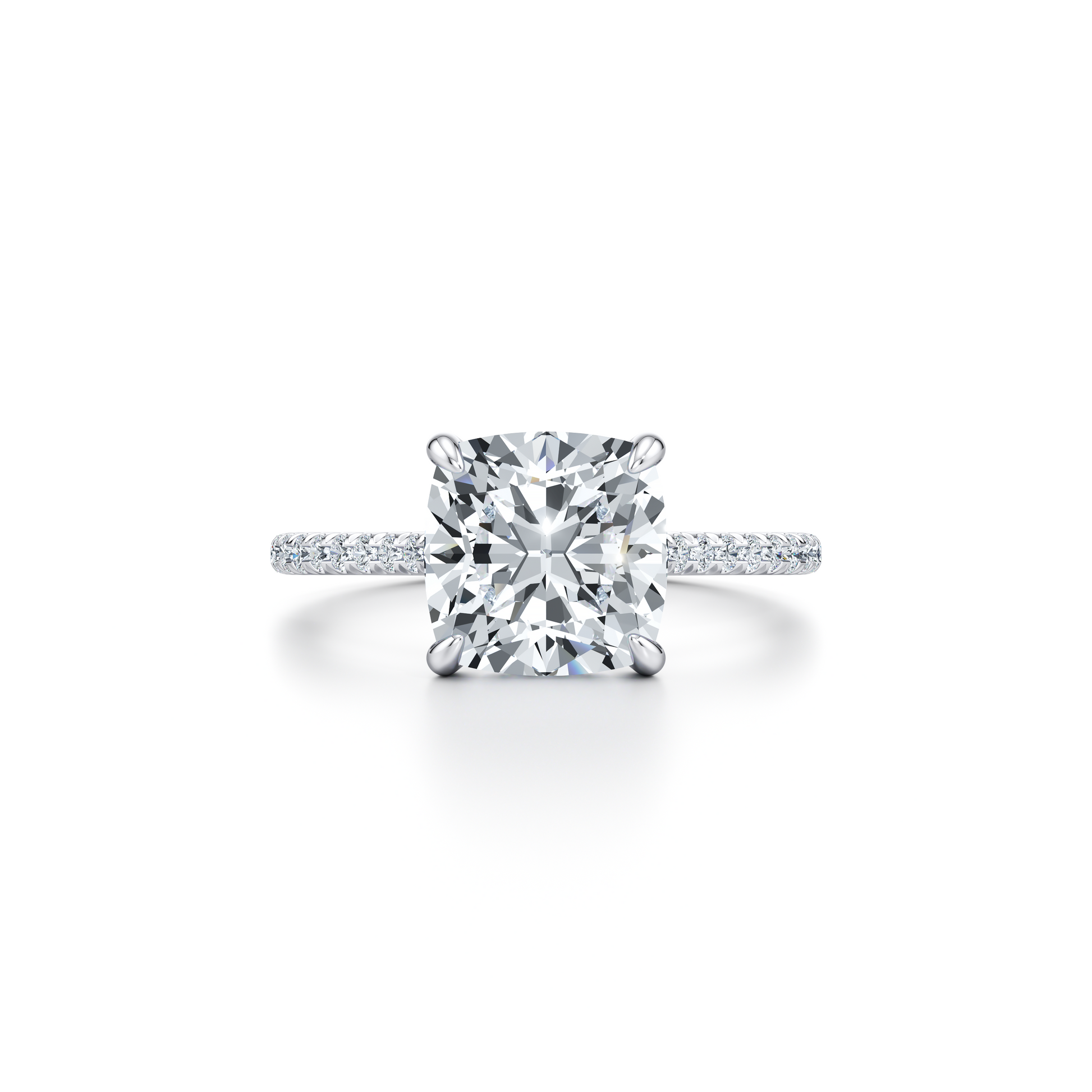 Chelsea Cushion Cut Solitaire Lab Diamond Engagement Ring - view 7