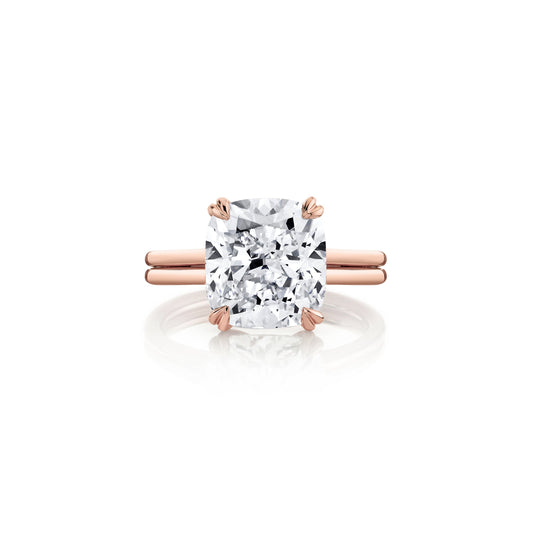 Elle Cushion Solitaire Lab Yellow Diamond Engagement Ring | Saviera Jewels