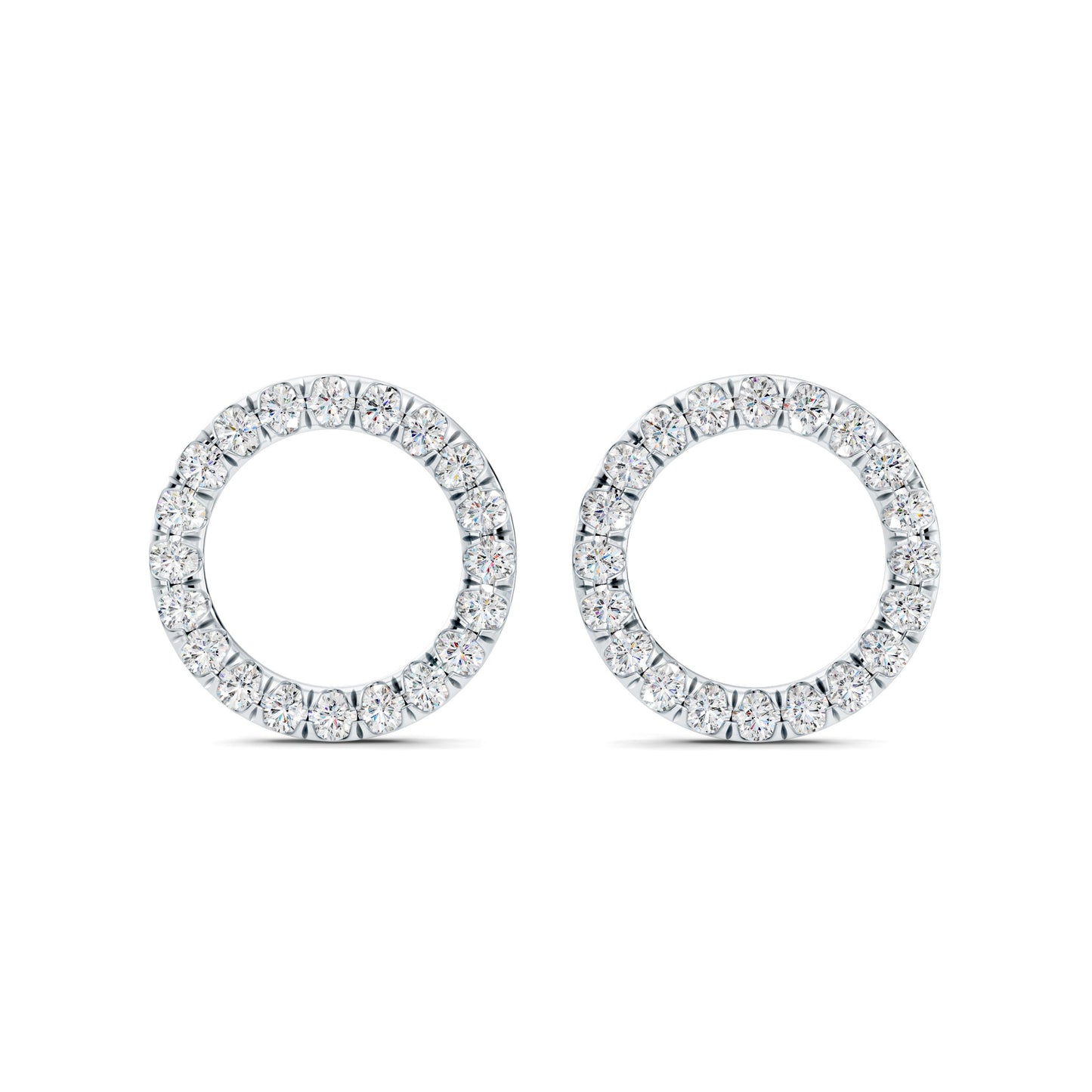 Audrey Front Hoop Lab Diamond Pave Earrings | Saviera Jewels