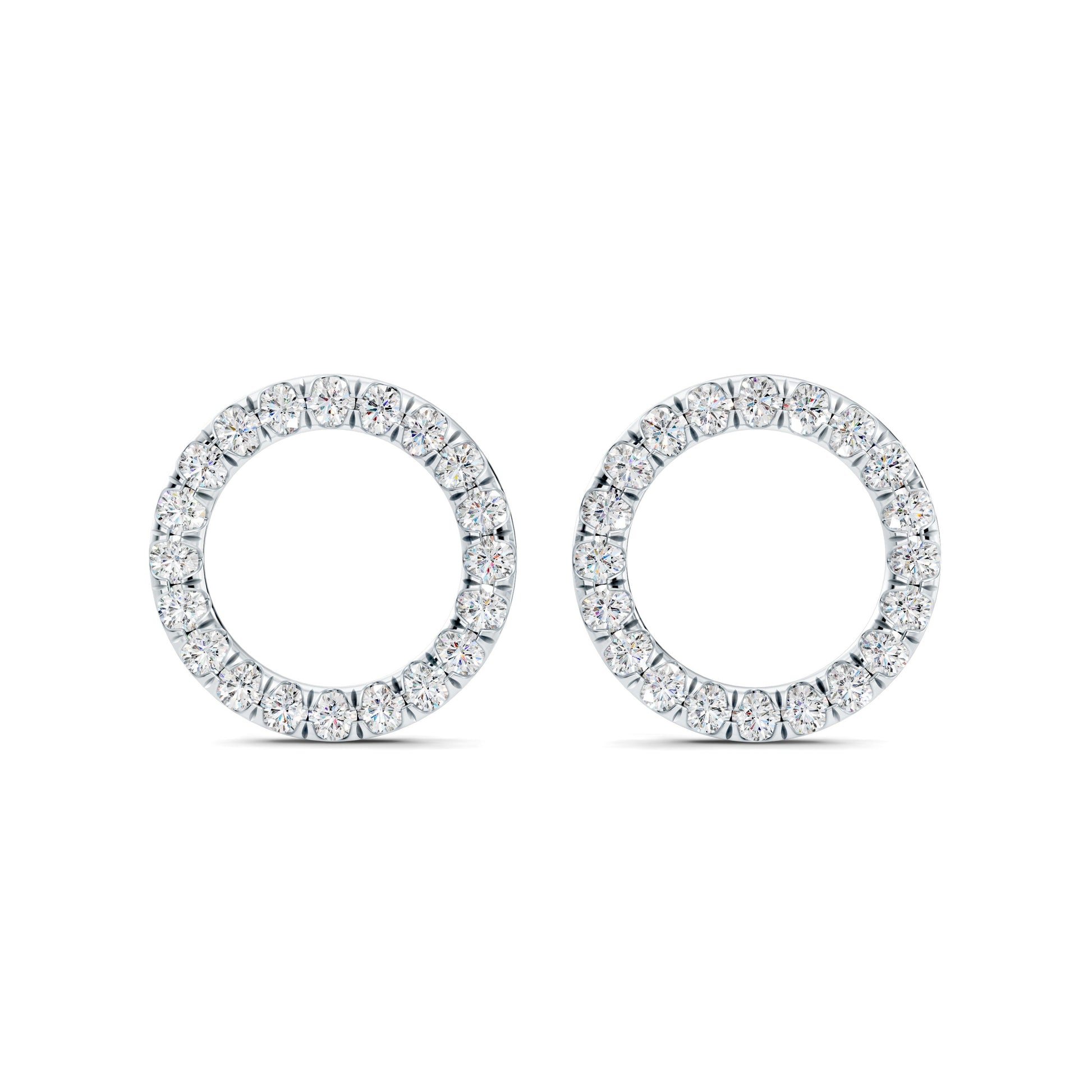 Audrey Front Hoop Lab Diamond Pave Earrings | Saviera Jewels