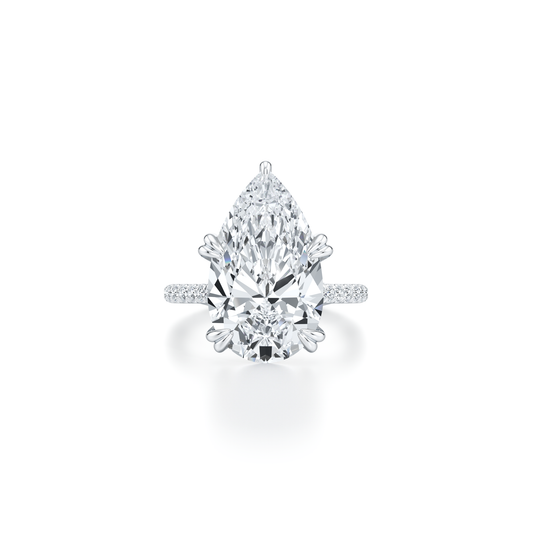 Elle Pear Solitaire Lab Diamond Engagement Ring | Saviera Jewels