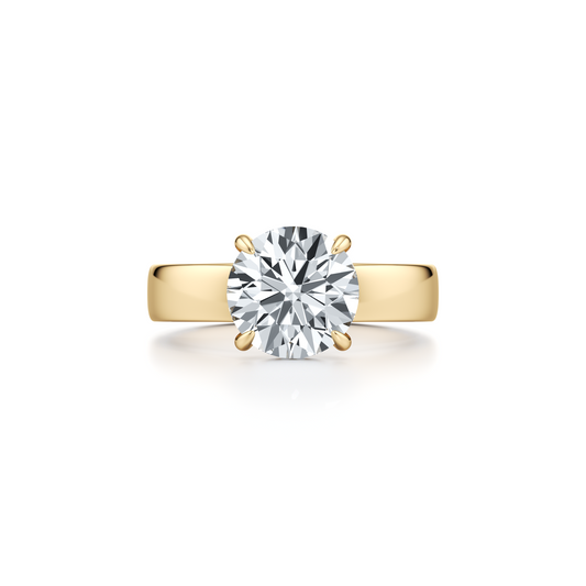 Hayden Heritage Round Brilliant Solitaire Lab Diamond Engagement Ring | Saviera Jewels