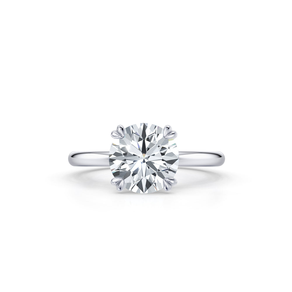 Audrey Signature Round Cut Lab Diamond Engagement Ring | Saviera Jewels