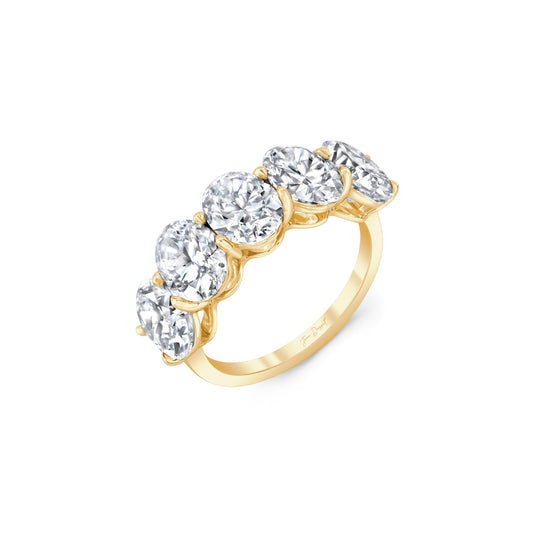 Olivia 5-Stone Oval Lab Diamond Band | Saviera Jewels