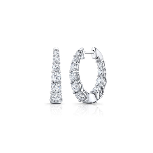 Olivia Lab Diamond Graduated Hoops | Saviera Jewels