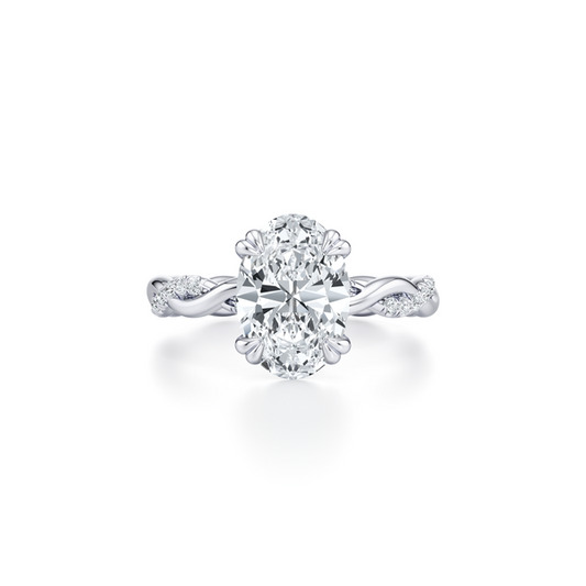 Ivy Oval Solitaire Lab Diamond Engagement Ring | Saviera Jewels
