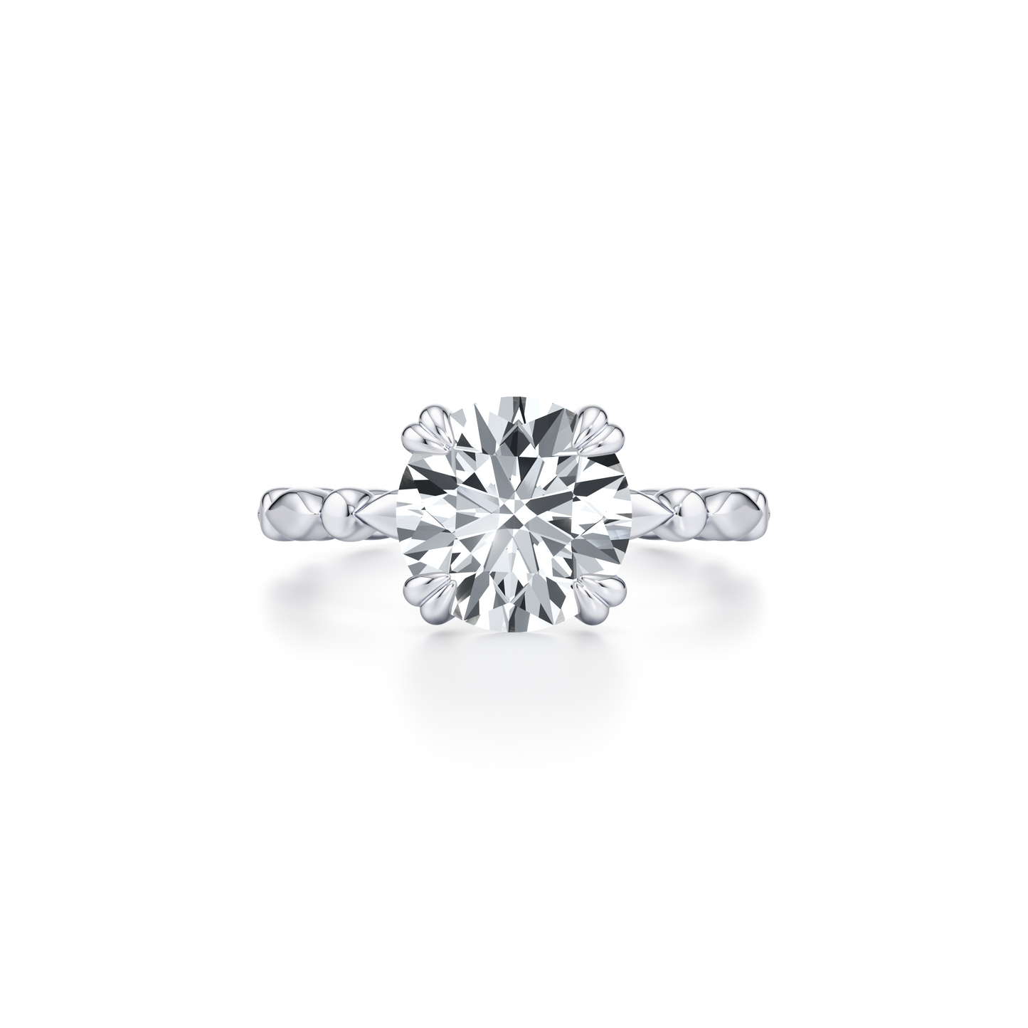 Vivienne Pear Solitaire Lab Diamond Engagement Ring - view 4