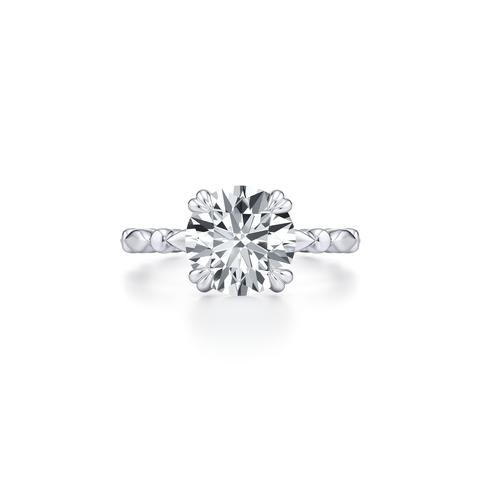 Vivienne Pear Solitaire Lab Diamond Engagement Ring - view 4