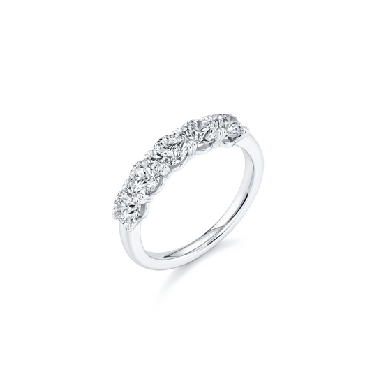 Elle 5-Stone Round Brilliant Lab Diamond Band | Saviera Jewels
