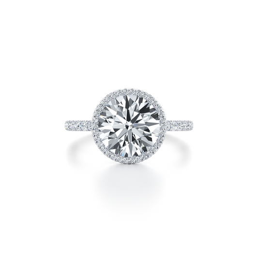 Alyssa Invisible Halo Cushion Lab Diamond Engagement Ring | Saviera Jewels