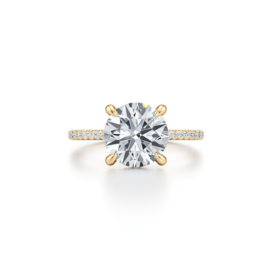 Audrey Round Cut Solitaire Lab Diamond Engagement Ring | Saviera Jewels