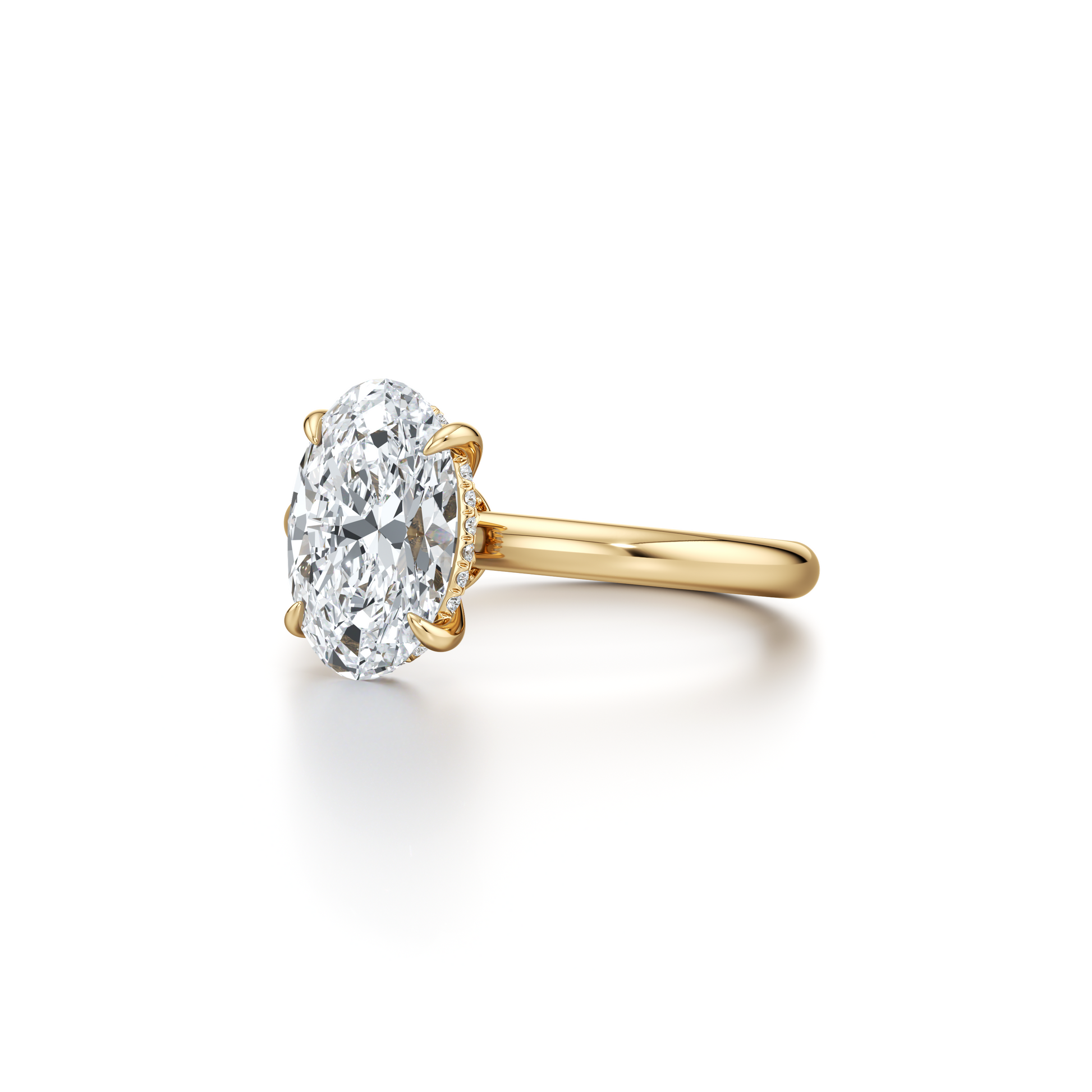 Audrey Signature Oval Cut Lab Diamond Engagement Ring - view 6
