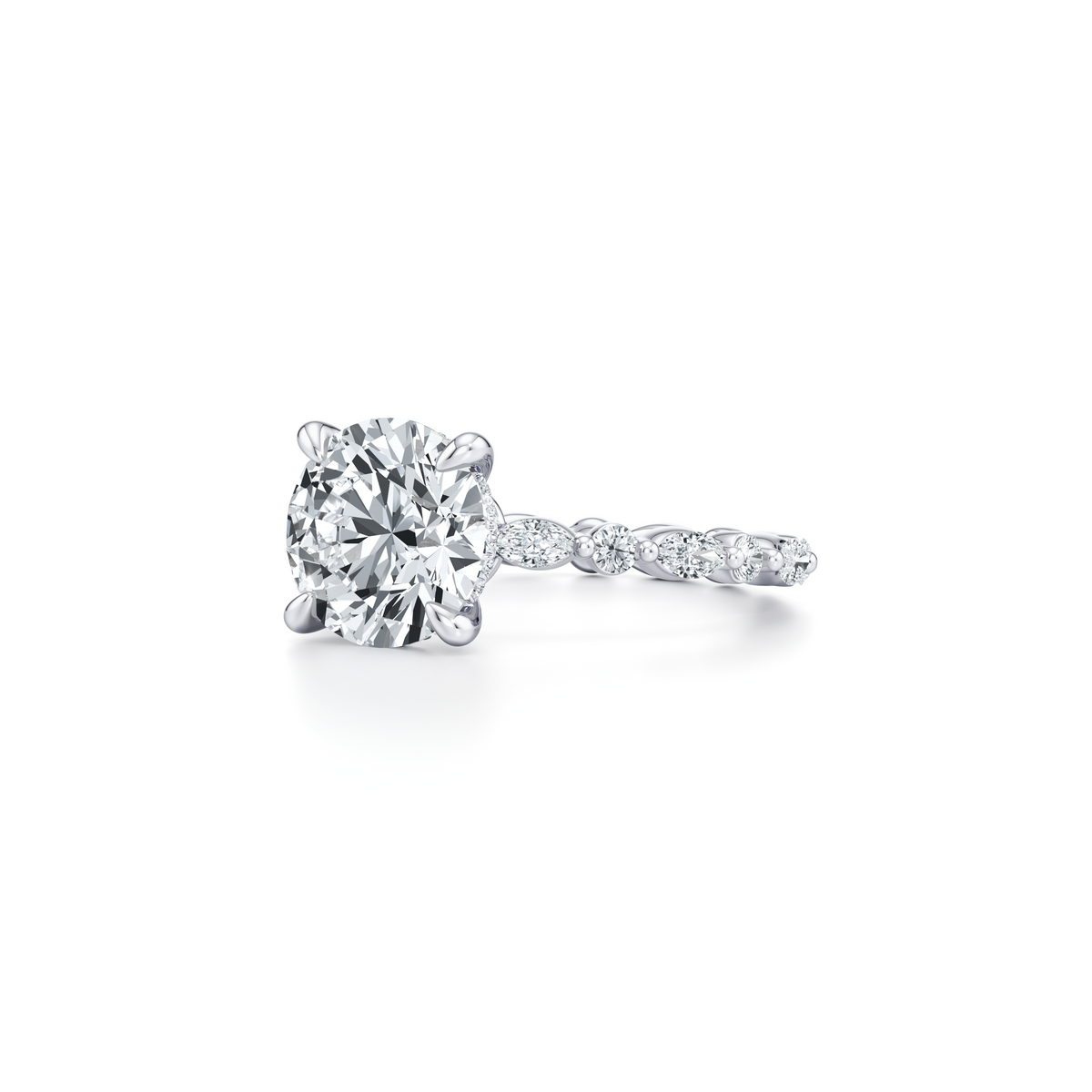 Vivienne Heritage Oval Solitaire Lab Diamond Engagement Ring - view 2
