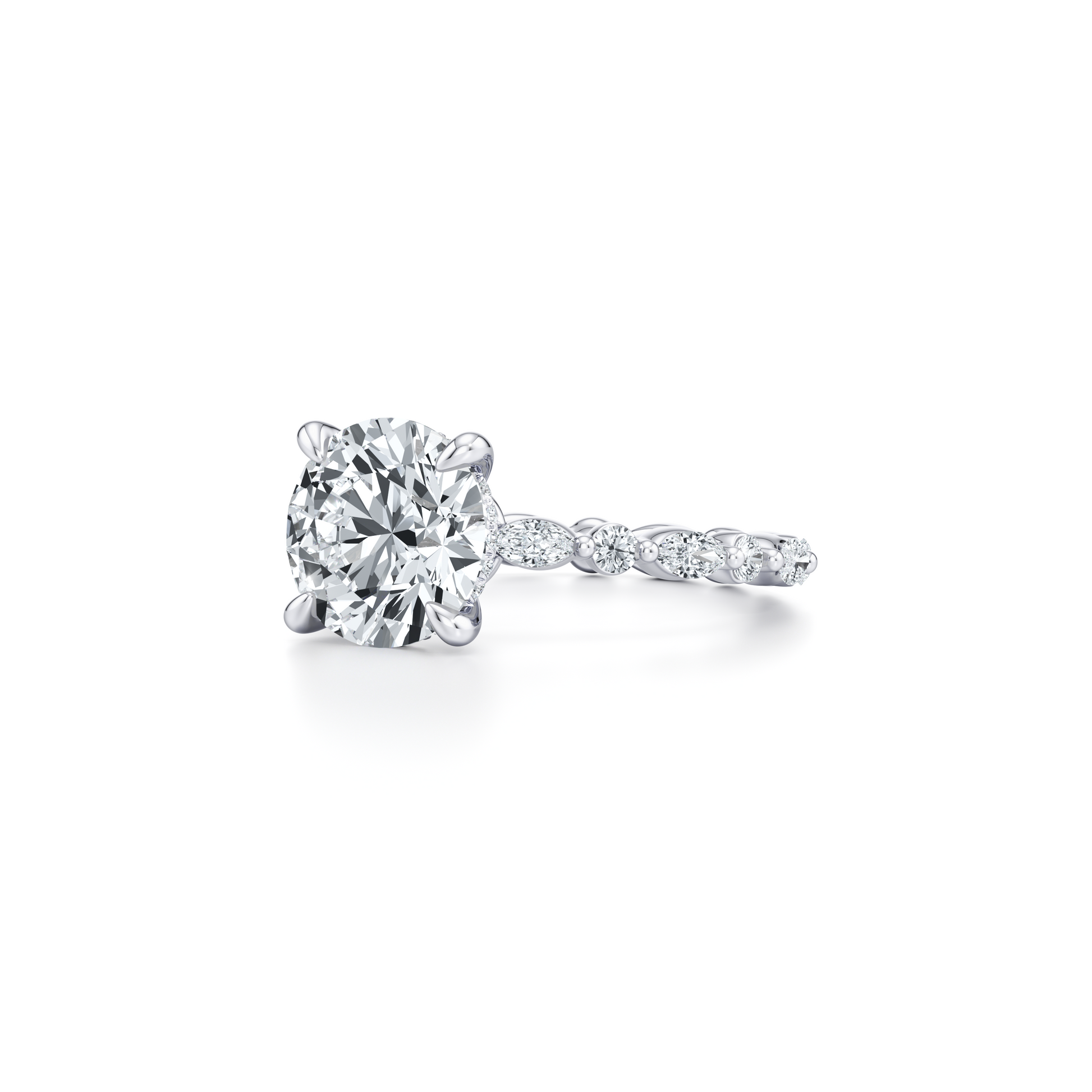 Vivienne Heritage Oval Solitaire Lab Diamond Engagement Ring - view 2