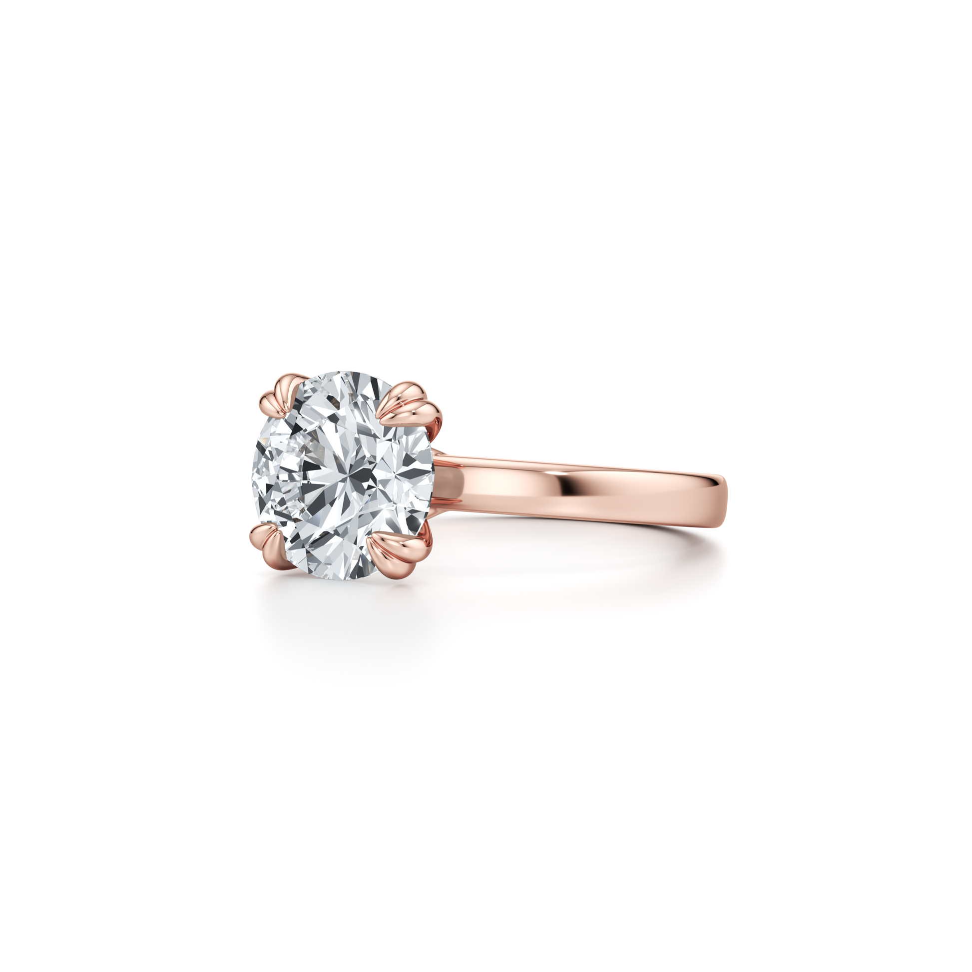 Hayden Signature Round Solitaire Lab Diamond Engagement Ring - view 2