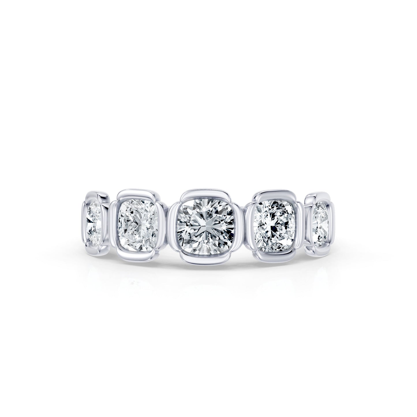 Doree 5-Stone Lab Diamond Cushion Band - view 2