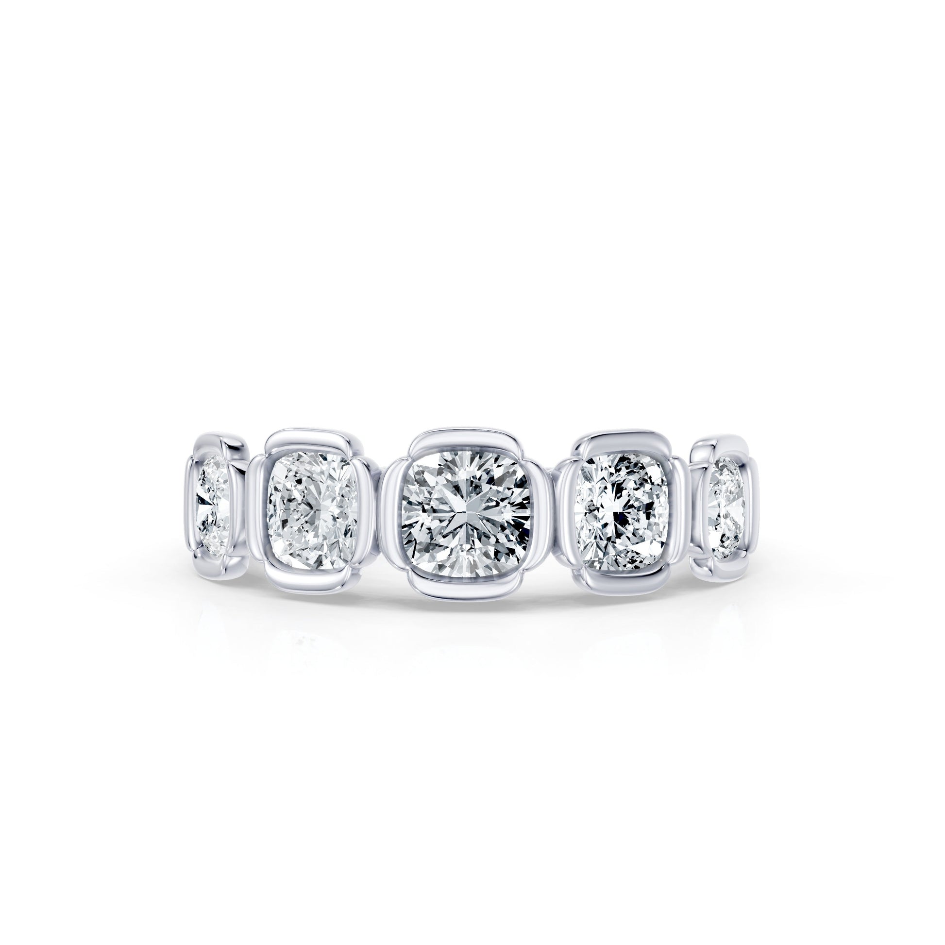 Doree 5-Stone Lab Diamond Cushion Band - view 2