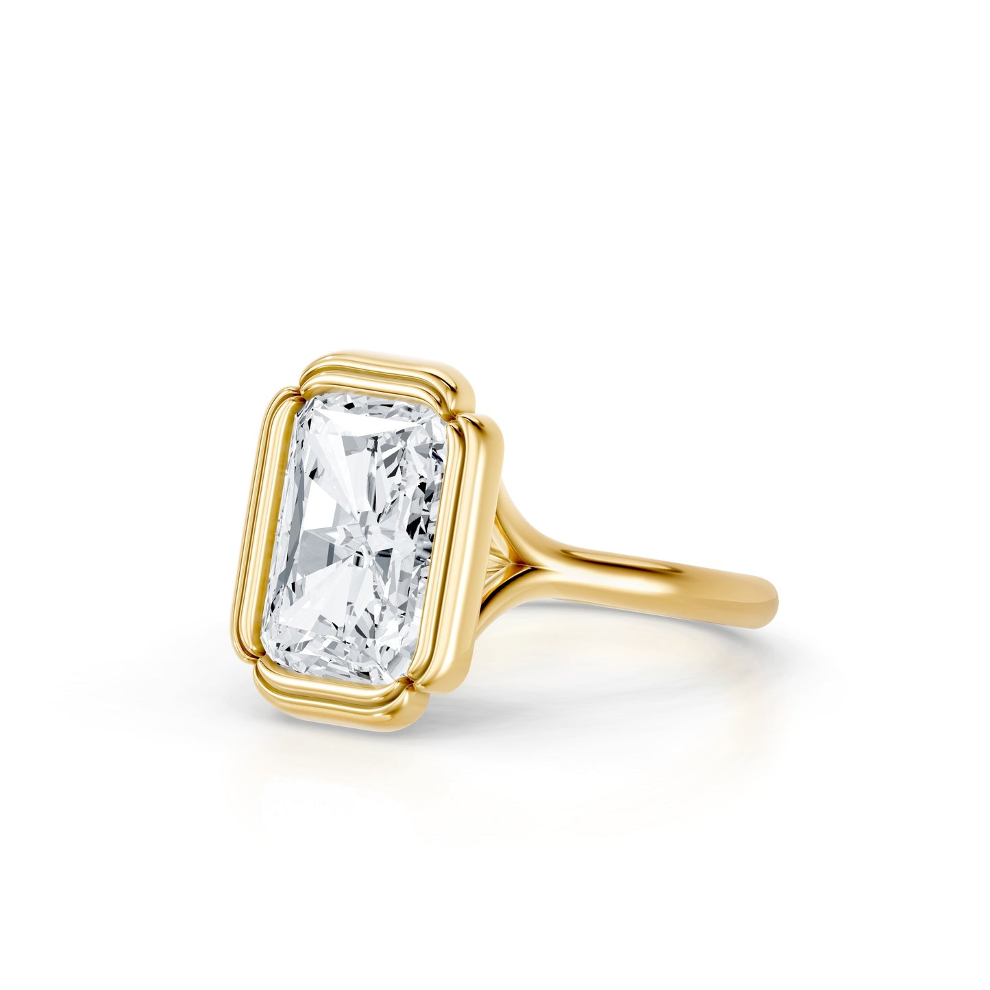 Doree Radiant Solitaire Lab Diamond Engagement Ring - view 6