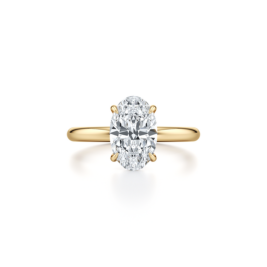 Audrey Oval Solitaire Lab Diamond Engagement Ring | Saviera Jewels
