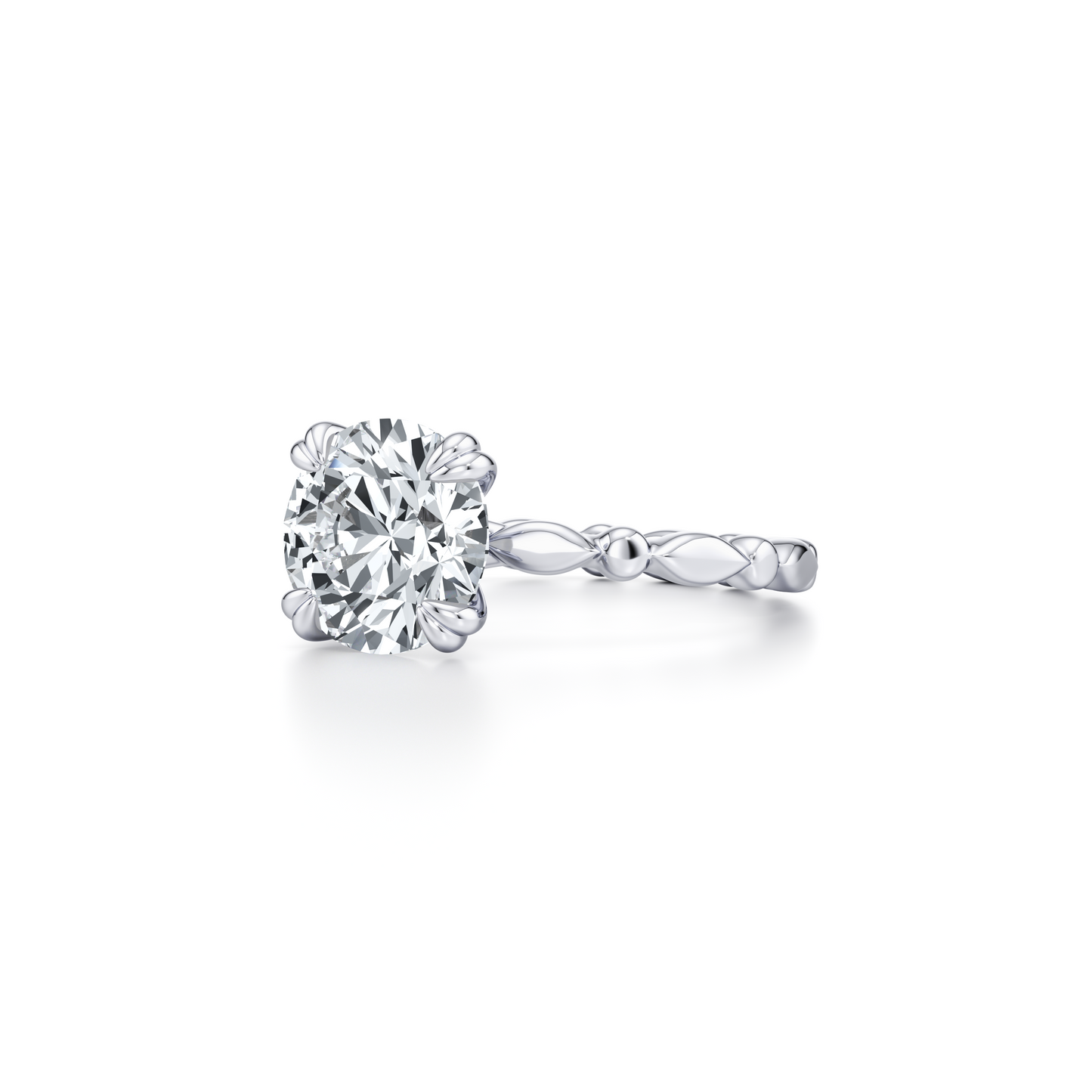 Vivienne Pear Solitaire Lab Diamond Engagement Ring - view 5