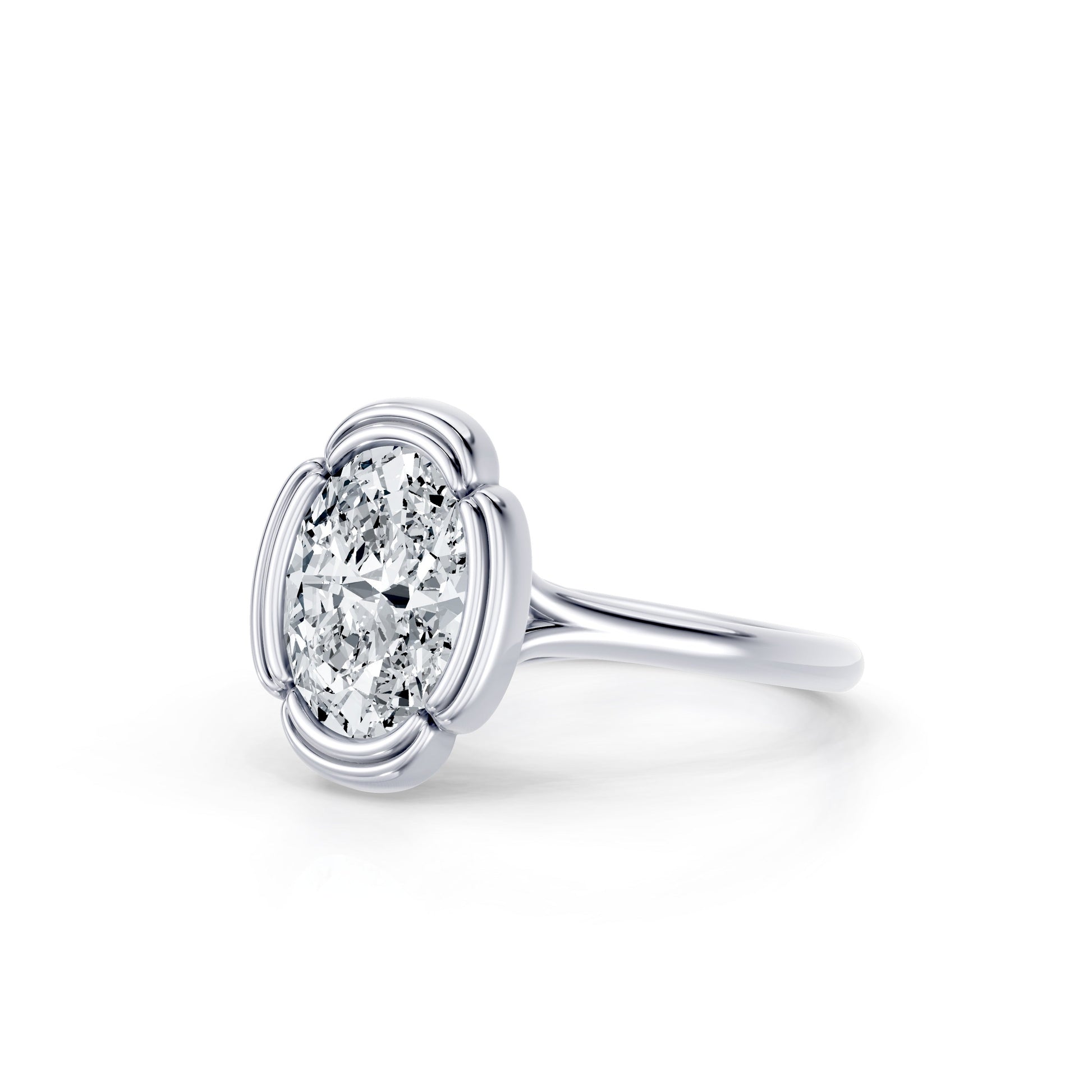 Doree Round Solitaire Lab Diamond Engagement Ring - view 12