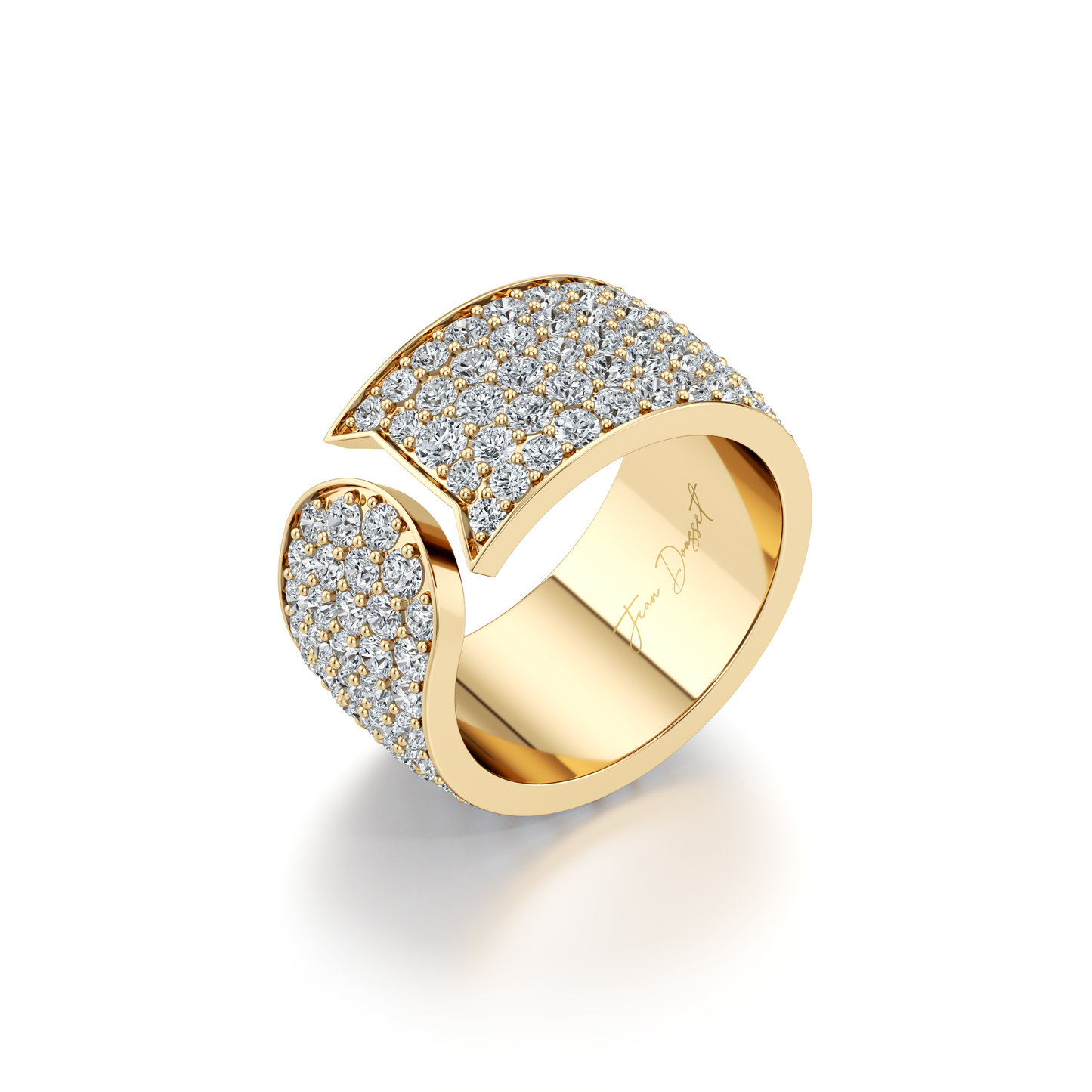 Saviera Quarter Round Pave Wrap Ring - view 2