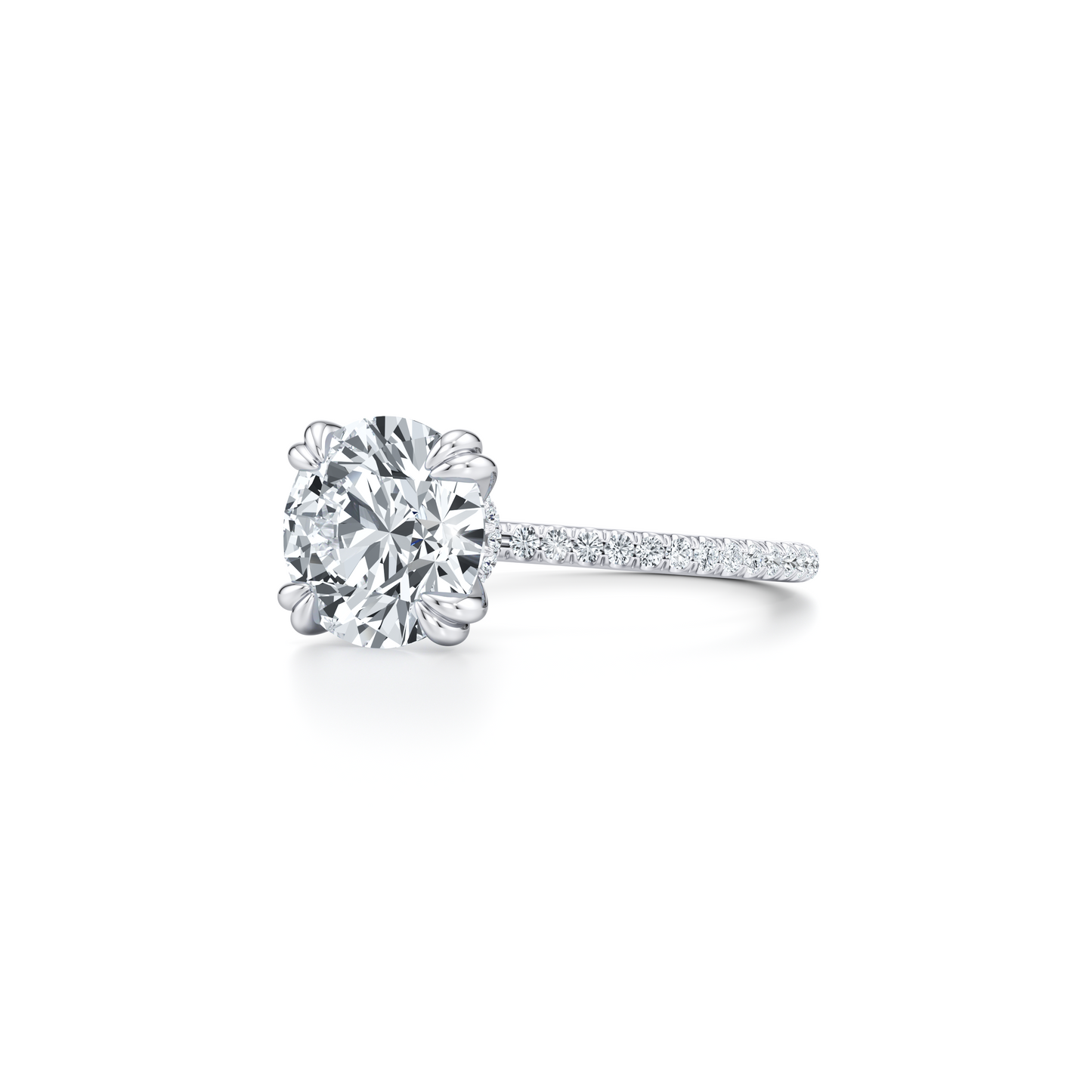 Kate Pear Solitaire Lab Diamond Engagement Ring - view 2