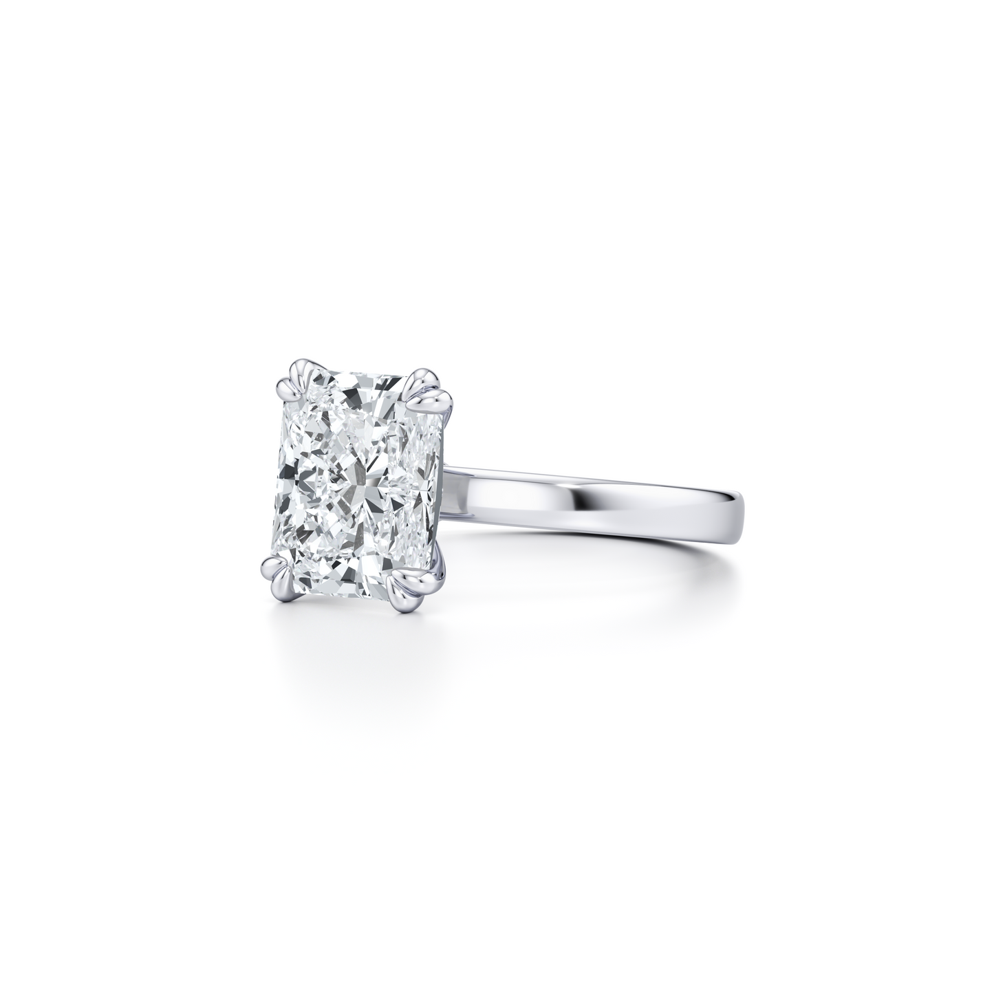 Hayden Radiant Solitaire Lab Diamond Engagement Ring - view 2