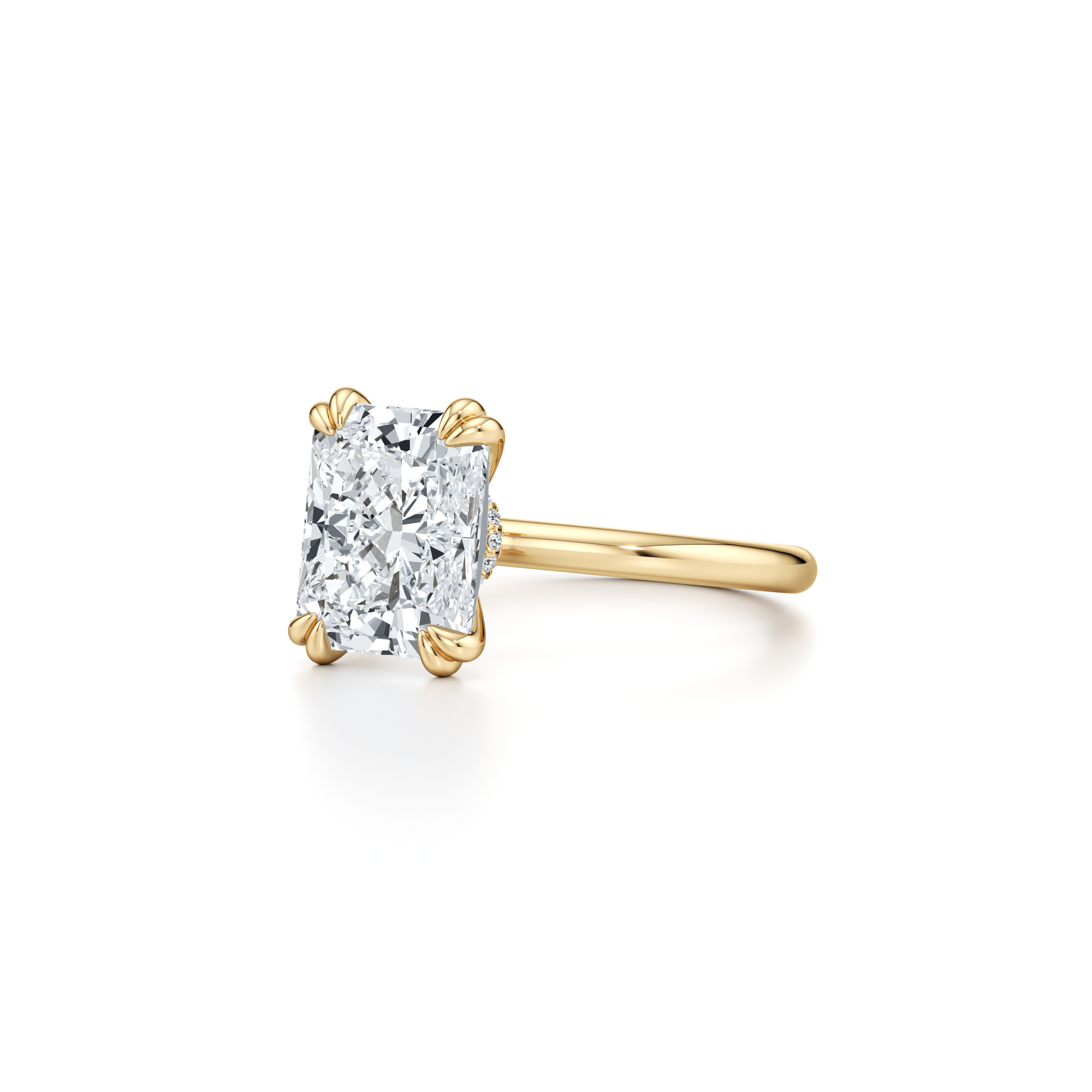 Kate Radiant Cut Solitaire Lab Diamond Engagement Ring - view 2